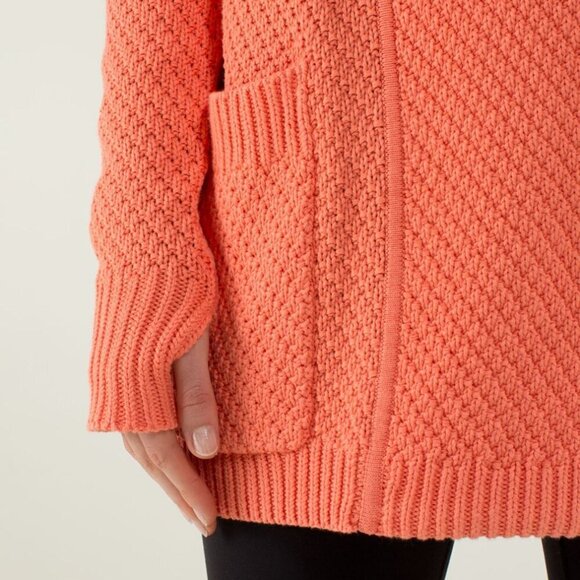Lululemon Post Practice Cardi-Plum Peach Athleisure Cardigan- Size 4 - Picture 7 of 14